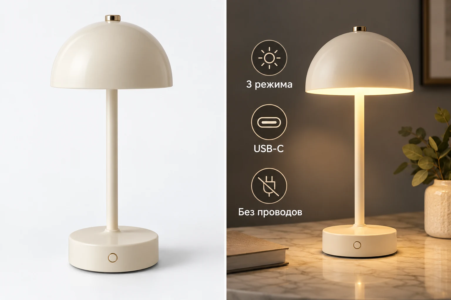 Инфографика товара: исходное изображение слева, пример результата справа
